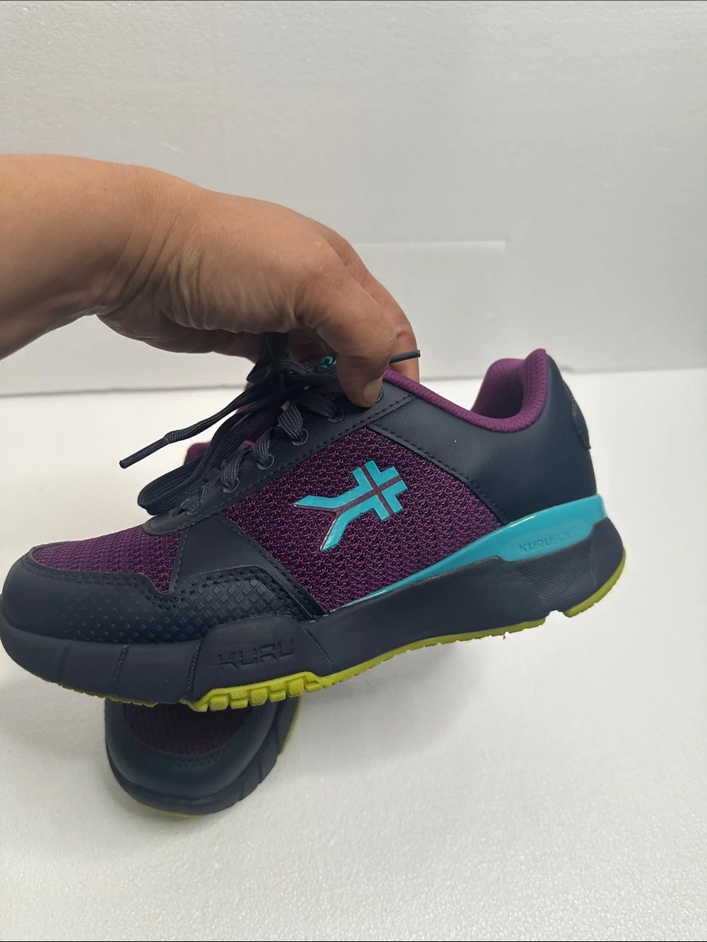 KURU quantum 2 purple black blue Athletic SneakersComfort Lace-Ups size 8w